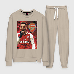 Костюм хлопковый женский Arsenal, Pierre-Emerick Aubameyang, цвет: миндальный