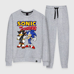 Костюм хлопковый женский ЕЖ СОНИК SONIC THE HEDGEHOG, цвет: меланж