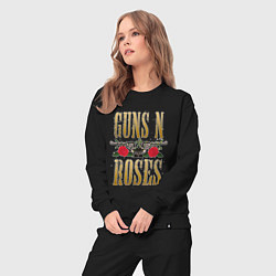 Костюм хлопковый женский GUNS N ROSES , ГРУППА, цвет: черный — фото 2