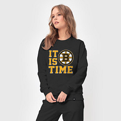 Костюм хлопковый женский It Is Boston Bruins Time, Бостон Брюинз, цвет: черный — фото 2