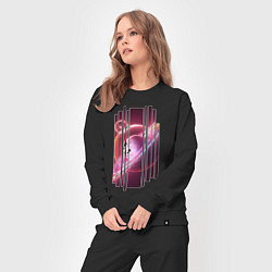 Костюм хлопковый женский Моя Вселенная Космическое настроение, цвет: черный — фото 2