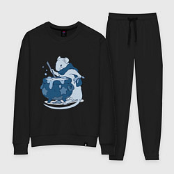 Костюм хлопковый женский Маленький маг, цвет: черный