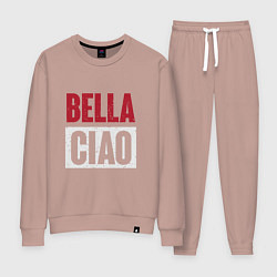 Костюм хлопковый женский Style Bella Ciao, цвет: пыльно-розовый