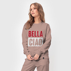 Костюм хлопковый женский Style Bella Ciao, цвет: пыльно-розовый — фото 2