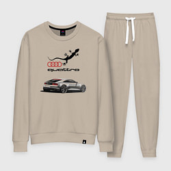 Костюм хлопковый женский Audi quattro Lizard, цвет: миндальный