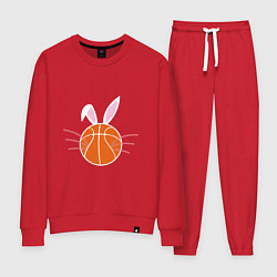 Костюм хлопковый женский Basketball Bunny, цвет: красный