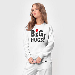 Костюм хлопковый женский Big hugs!, цвет: белый — фото 2