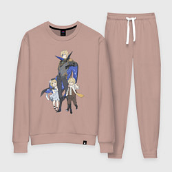 Костюм хлопковый женский Дайнслейф и маленькие путешественники, цвет: пыльно-розовый