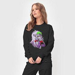 Костюм хлопковый женский Five Nights at Freddys Security Breach - Волчица Р, цвет: черный — фото 2