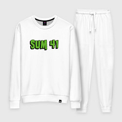 Костюм хлопковый женский SUM41 LOGO, цвет: белый