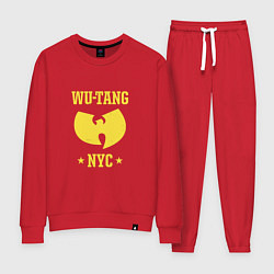 Костюм хлопковый женский Wu тang NYC, цвет: красный