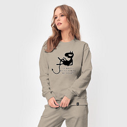 Костюм хлопковый женский Disenchantment matt groening, цвет: миндальный — фото 2