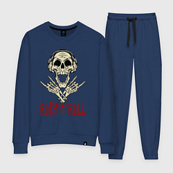 Костюм хлопковый женский Rock n Roll Skull, цвет: тёмно-синий