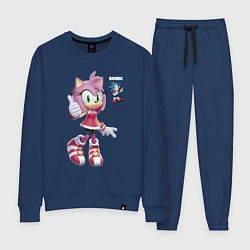 Костюм хлопковый женский Sonic Amy Rose Video game, цвет: тёмно-синий