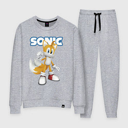 Костюм хлопковый женский Майлз Тейлз Прауэр Sonic Видеоигра, цвет: меланж