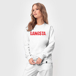 Костюм хлопковый женский Gangsta, цвет: белый — фото 2