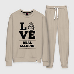 Костюм хлопковый женский Real Madrid Love Классика, цвет: миндальный
