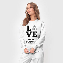 Костюм хлопковый женский Real Madrid Love Классика, цвет: белый — фото 2