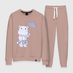 Женский костюм Милый Бегемотик С Зонтиком