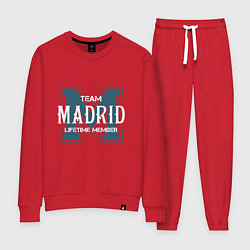 Костюм хлопковый женский Team Madrid, цвет: красный
