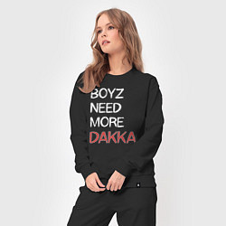 Костюм хлопковый женский Бойзам надо больше ДАККИ, цвет: черный — фото 2