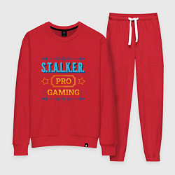 Костюм хлопковый женский S T A L K E R PRO Gaming, цвет: красный