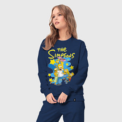 Костюм хлопковый женский The SimpsonsСемейка Симпсонов, цвет: тёмно-синий — фото 2