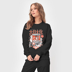 Костюм хлопковый женский Hu Tao Keqing, цвет: черный — фото 2