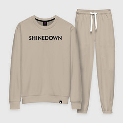 Костюм хлопковый женский Shinedown лого, цвет: миндальный