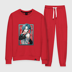 Костюм хлопковый женский Hatsune Miku Drain, цвет: красный