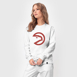 Костюм хлопковый женский Атланта Хокс NBA, цвет: белый — фото 2