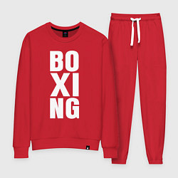Костюм хлопковый женский Boxing classic, цвет: красный