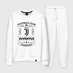 Костюм хлопковый женский Juventus: Football Club Number 1 Legendary, цвет: белый