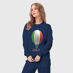 Костюм хлопковый женский 3d aerostat Italy flag, цвет: тёмно-синий — фото 2