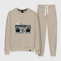 Костюм хлопковый женский Wu-Tang Boombox, цвет: миндальный