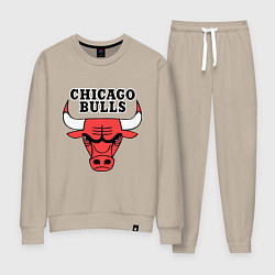 Костюм хлопковый женский Chicago Bulls, цвет: миндальный