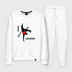 Костюм хлопковый женский I LOVE CAPOEIRA, цвет: белый