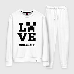 Костюм хлопковый женский Minecraft love classic, цвет: белый