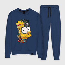 Костюм хлопковый женский Cyber-Bart - Simpsons family, цвет: тёмно-синий