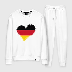 Костюм хлопковый женский Сердце - Германия, цвет: белый