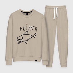 Костюм хлопковый женский Kurt Cobain Flipper, цвет: миндальный