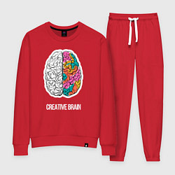 Костюм хлопковый женский Creative Brain, цвет: красный