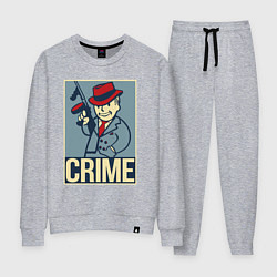 Костюм хлопковый женский Vault crime boy, цвет: меланж