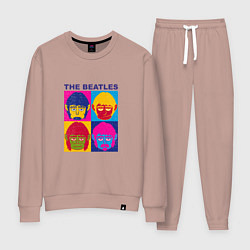 Костюм хлопковый женский The Beatles Monkeys, цвет: пыльно-розовый