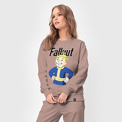 Костюм хлопковый женский Fallout blondie boy, цвет: пыльно-розовый — фото 2
