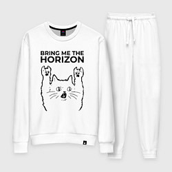 Костюм хлопковый женский Bring Me the Horizon - rock cat, цвет: белый