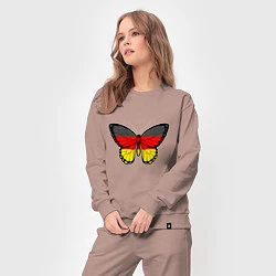 Костюм хлопковый женский Бабочка - Германия, цвет: пыльно-розовый — фото 2