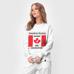 Костюм хлопковый женский Федерация хоккея Канады, цвет: белый — фото 2