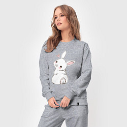 Костюм хлопковый женский Милая зайка, цвет: меланж — фото 2