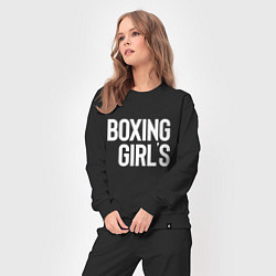 Костюм хлопковый женский Boxing girls, цвет: черный — фото 2